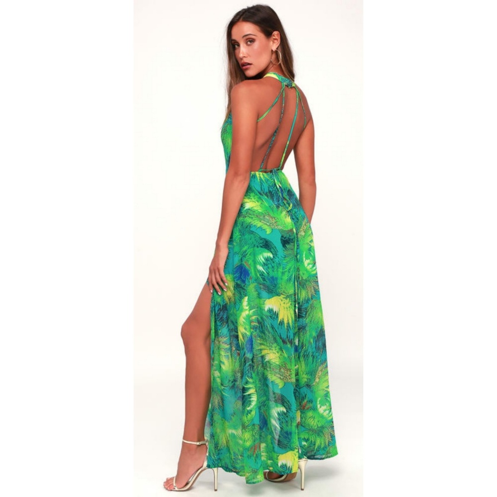 NWT Lulus Tropic of Discussion Print Maxi Dress  S